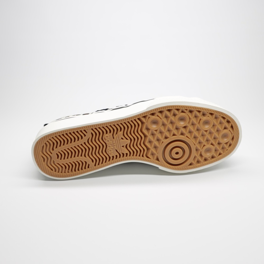 Adidas Originals Women's Nizza Platform Mid Shoes White/Black/Beige Size‎ 9 - Picture 6 of 9